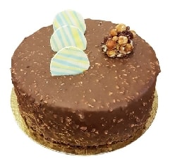 9-12 Kişilik Yuvarlak Sade Çikolatalı Yaş Pasta Samsun pasta