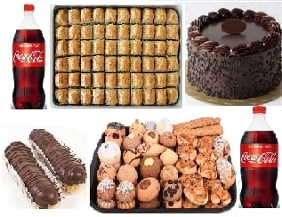 En Sevilen Tatlılar Paketi Yaş Pasta Baklava Ekler ve Kuru Pasta Samsun pasta