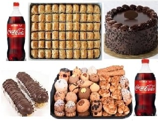 En Sevilen Tatlılar Paketi Yaş Pasta Baklava Ekler ve Kuru Pasta Samsun pasta
